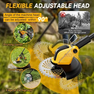 Débroussailleuse sans fil à batterie 20000 tr/min, débroussailleuse électrique 6000 mAh, coupe-bordures robuste à batterie - Product Image 2