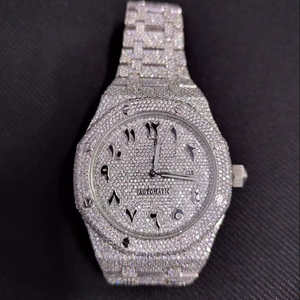 Reloj de Lujo con Moissanita para Regalo, Cristal de Zafiro, Resistente al Agua, Acero Inoxidable, Mecánico, para Hombre - Product Image 1