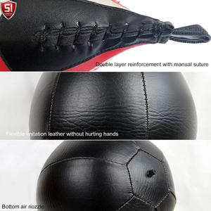 กระสอบทรายซ้อมมวยแบบแขวน หนัง PU สีดำส้ม สำหรับฝึกซ้อม - Product Image 6