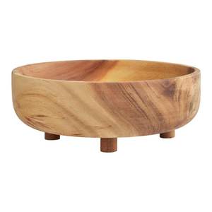 Bol rond en bois de luxe pour centre de table, bol de service en bois massif pour cadeau - Product Image 4