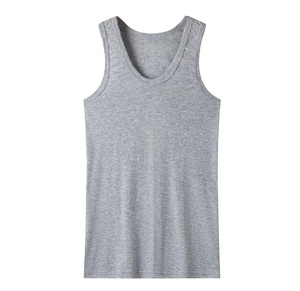T-shirt sans manches pour homme, coupe ajustée, en coton peigné, style débardeur, idéal pour la gym, en tissu tricoté uni, design vierge, très demandé - Product Image 6