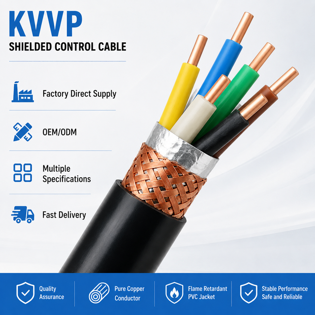 RVVP Industrial Copper Conductor Twisted Pair PVC Insulated PVC Sheathed Shielded Computer Control Cable