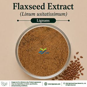 HGO Factory Direct Supply of Pure Natural Flaxseed Extract (Linum usitatissimum) Food Grade Lignans 40% Standardized Extract - Product Image 1