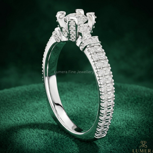 Luxury 9K 10K 14K 18K White Gold Round Cut Moissanite Engagement Ring for Women with IGI Certificate - Product Image 3