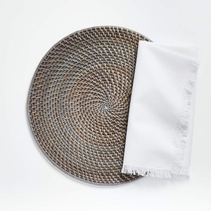 Rattan tale <b>mat</b> <b>round</b> wicker placemats wholesale eco friendly tableware handwoven placemat - Product Image 3