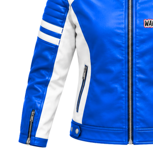 Chaqueta de Cuero Personalizada para Hombre, Estilo Racing, con Protección en los Hombros, Cierre Completo con Cremallera y Costuras Resistentes - Product Image 6