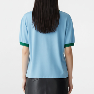 Nouveauté 2025 – T-shirts courts pour femmes en coton 100 % biologique, avec appliques estivales, respirants, écologiques et personnalisables à manches courtes – Vente en gros - Product Image 6