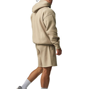 Sudadera con Capucha Extra Grande para Hombre, de Felpa, Color Sólido, Informal, Corte Regular, Tejido de Algodón Teñido, para Otoño - Product Image 5