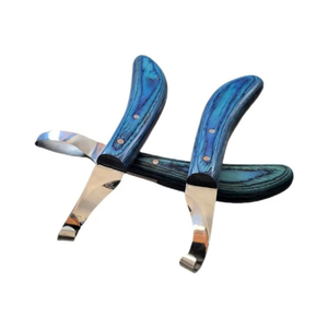 Cuchillo de herradura de doble filo, cuchillo para reparar pezuñas de ganado vacuno y ovino, cuchillo para cortar pezuñas, herramienta para limpiar pezuñas, para establos ecuestres - Product Image 2