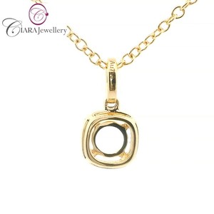 จี้เพชรทรงเบาะ0.50CT สีขาว/เหลืองทองดีไซน์เรียบง่ายรัศมี18K AU750เดียว - Product Image 2