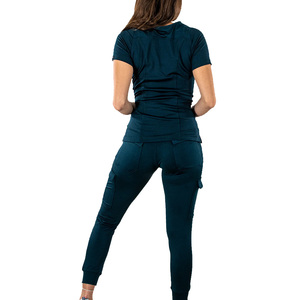 Unisex Custom Athletic Nursing <b>Scrubs</b> Uniforms <b>Sets</b> Joggers Spandex Medical Suits Knitted Medical Uniform <b>Set</b> Wholesale - Product Image 6
