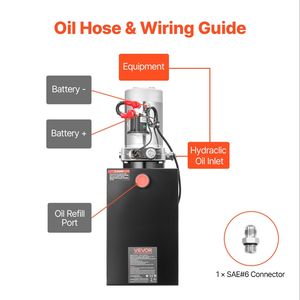 Centralina Idraulica Monofase da 10 Litri per Rimorchio Ribaltabile, Pompa 3200 PSI Pressione Massima, 0.91 GPM, Attrezzatura per Movimentazione Materiali - Product Image 6
