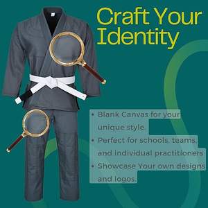 Kimono de Jiu-Jitsu professionnel / Kimono BJJ avec logo personnalisé / Kimono de Jiu-Jitsu brésilien avec logo personnalisé - Product Image 4