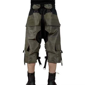 Pantalon cargo techwear pour homme, multi-poches, style tactique, streetwear, joggers urbains hip-hop, Harajuku, cyberpunk, avec bretelles, pantalon harem - Product Image 3