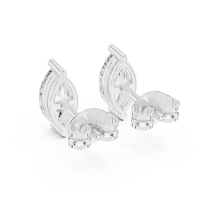 Boucles d'oreilles clous de luxe en argent avec diamants de laboratoire taille marquise, certifiées IGI, style vintage, cadeau de mariage et de fiançailles, bijoux fins pour femme - Product Image 3