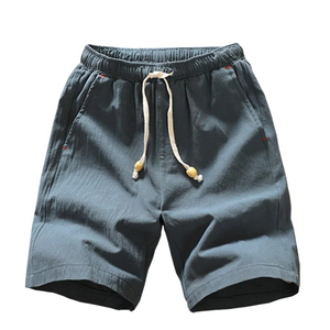 Shorts de Verano de Algodón para Hombre, Holgados, Casuales, Negros y Blancos, con Cordón en la Cintura, Talla Grande, Estilo Bermuda - Product Image 3