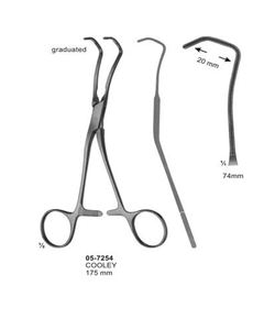 Pinza Quirúrgica Cooley Graduada de 175 mm, de Acero Inoxidable, para Vasos Arteriales Cardiovasculares, Reutilizable, OEM, ODM - Product Image 1