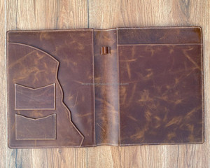 Top Quality Customized Suede <b>Leather</b> Laser Engraved Business Portfolio File <b>Folder</b> A4 <b>Document</b> <b>Folder</b> Binders With Card Holders - Product Image 6