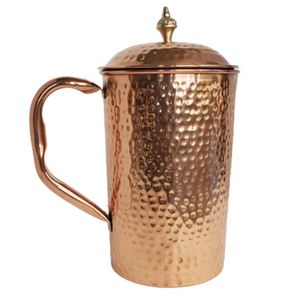 Copper jug set for everyday kitchen stress usage water metal set with <b>glasses</b> durable reusable kitchen dining drinkware - Product Image 2