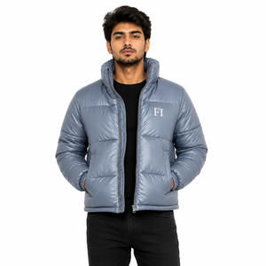 Vestes matelassées légères pour hommes avec col montant et fermeture éclair intégrale, doudoune chaude rembourrée pour l'hiver, fournisseur OEM en gros - Product Image 1