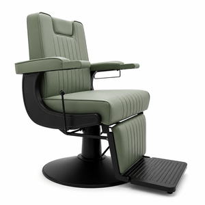 Fauteuil de Barbier Moderne Hydraulique, Chaise de Coiffure Rembourrée avec Repose-Pieds pour Salon de Coiffure - Product Image 2