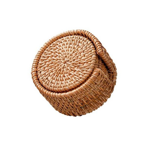Lot de sous-verres en bambou écologiques peints à la main, style bohème, pour décoration de table, vente en gros, accepté par les fabricants d'équipement d'origine (OEM) - Product Image 1