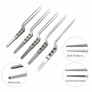 Ensemble de micro-pinces de neurochirurgie PISSCO, pinces micro-chirurgicales à dents, ensemble de pinces de neurochirurgie en acier inoxydable fabriqué par Pissco - Product Image 1