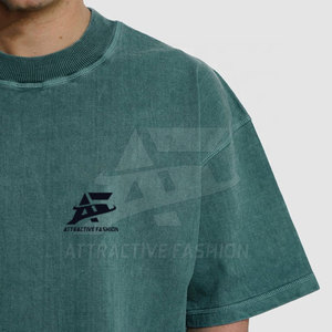 T-shirts en coton et polyester de qualité supérieure, lavage à l'acide, vente en gros, t-shirts légers pour hommes, lavage à l'acide - Product Image 3