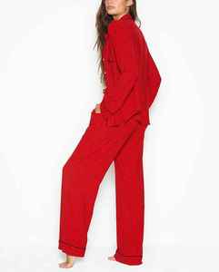 Conjunto de Pijama Corto de Algodón para Mujer, 2 Piezas, Manga Corta, Estampado, con Botones - Product Image 4