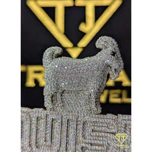 Colgante al por mayor con nombre 'QUISE' y diamante de moissanita VVS con diseño de animal, de plata de ley 925, de Trisha Jewels - Product Image 5