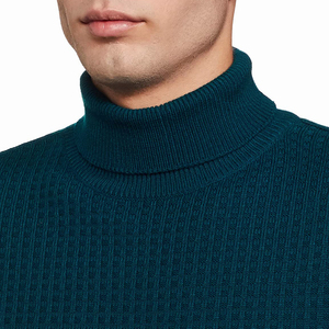 Men's Turtle Neck Thick Knit Pullover 100% Merino <b>Wool</b> Turtleneck Sweater Men Plus Size High Neck Sweater - Product Image 2