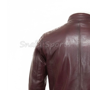 Meilleur prix Veste imperméable coupe-vent en cuir véritable de qualité supérieure pour homme Teinte unie pour l'hiver Disponible en toutes tailles Vente en ligne disponible - Product Image 6