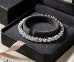 Aniva 925 Sterling Silver Moissanite Tennis <b>Bracelet</b> Round Brilliant 2.5 to 6MM 6 to 8 Inch Women Fine Jewelry - Product Image 3