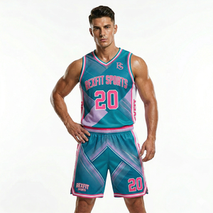 Ensemble de basket-ball personnalisé professionnel, vêtements de sport, service OEM, vêtements de basket-ball personnalisés par sublimation, taille plus, ensemble de basket-ball à séchage rapide - Product Image 5