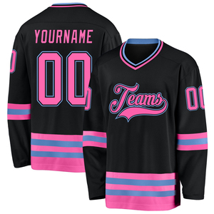 Maillot de hockey sur glace personnalisé pour hommes, haute qualité, respirant, séchage rapide, design sublimé et lavé, pour joueurs de hockey sur glace - Product Image 1