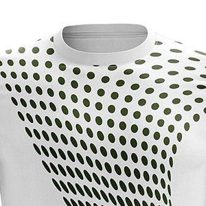 Men's <b>White</b> Sublimated Dot Pattern Soccer Jersey Crew Neck Short Sleeve Fitted Breathable Polyester Apparel Adult All Seasons - Product Image 3