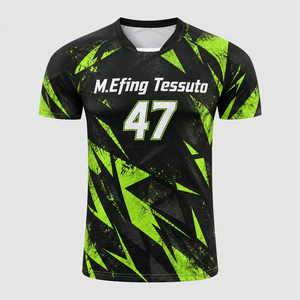 เสื้อเจอร์ซีย์กีฬาคอกลมแขนแร็กแลนสำหรับผู้ชาย TESSUTO ลายพิมพ์แบบซับลิเมชั่น แห้งเร็ว เหมาะสำหรับฝึกซ้อมฟุตบอล สำหรับทีม - Product Image 1