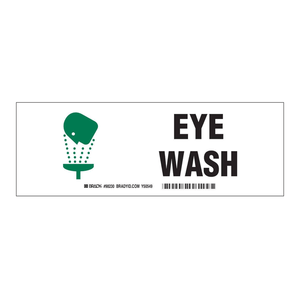 Panneau de signalisation de sécurité Brady en PVC haute visibilité pour station de lavage des yeux, à fixer au mur, pour laboratoires et sites industriels - Product Image 2