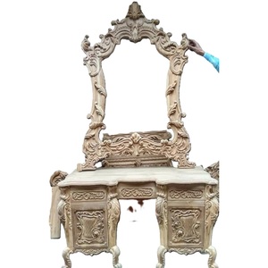 Table de toilette en bois sculpté de style turc de luxe, fabriquée en Inde, pour chambre à coucher, hôtel, villa, vente en gros - Product Image 1