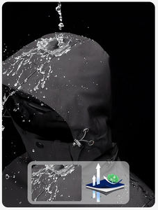 Veste coupe-vent imperméable unisexe avec logo personnalisé OEM ODM, veste de sport d'extérieur - Product Image 4