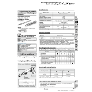 SMC Pneumatics Air Cylindre CDJ2KB10-60Z-B Pièces Pneumatiques - Product Image 3