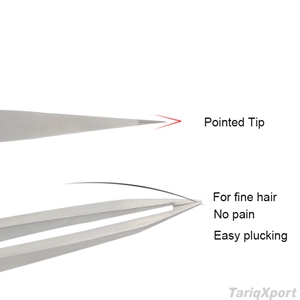 Pince à épiler professionnelle de luxe en acier inoxydable pour sourcils et poils du visage, ultra-fine, à pointe biseautée et précise, réutilisable, haute qualité - Product Image 3