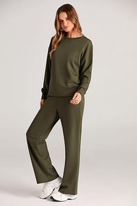 Ensemble de survêtement de jogging 2 pièces pour femme Jimieson Apparel, respirant et léger en polyester/nylon, printemps - Product Image 5
