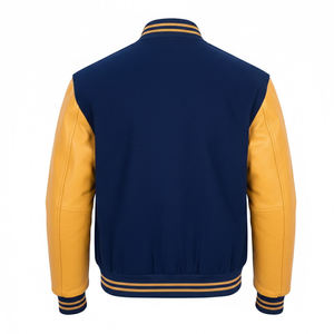 Jaket Varsity Musim Dingin Pria Berkualitas Tinggi Grosir, Jaket Baseball Pria Lengan Panjang dengan Cetak Kustom untuk Pakaian Kasual - Product Image 2