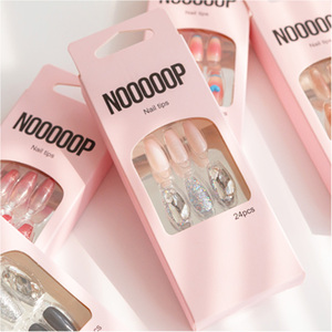 [EVERBIO] NOOOOOP <b>NAIL</b> TIP Reusable Press On <b>Nail</b> Tips <b>Set</b> with Glossy Art Designs and Adhesive Tabs for DIY Manicure - Product Image 5