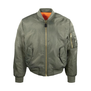 Blouson bomber orange à col côtelé et poignets contrastants, coupe-vent rembourré pour couples, avec logo et design personnalisés - Product Image 4