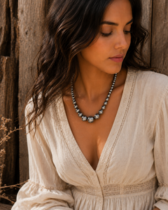 Collier artisanal très grand style Navajo, bijou statement western et sud-ouest pour femme, cadeau tendance - Product Image 3