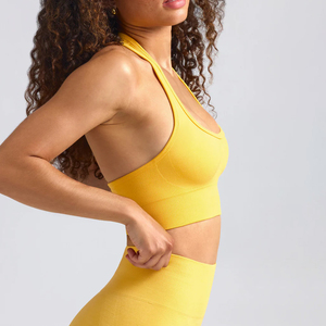 Women's High Support Yoga Sports Bra-Simple Design Front Logo Spandex/Nylon Material Breathable & Comfortable - Product Image 2