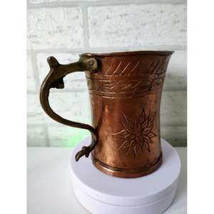 Taza de Jugo de Cobre Antiguo con Diseño de Girasol, Tazas Vintage para Decoración de Fiestas y Eventos - Product Image 3