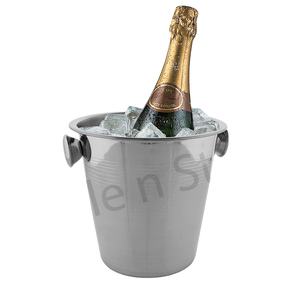 Seau à Champagne à ligne douce, seaux à bière en acier inoxydable, baril à glace avec pinces, seau à Double paroi - Product Image 1